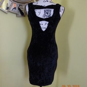 - - Vintage Blue Vevelt Black Dress Size 7/8